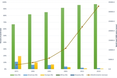 Seaweed's contribution to food security in low- and middle-income countries: Benefits from production, processing and trade